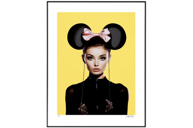 Fine Art Print - Audrey Hepburn with Mickey Mouse Ears - Pop Art - Jules Holland Art