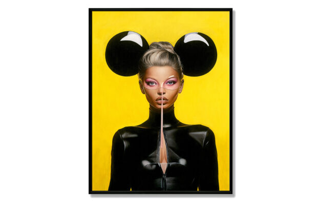 Oil Painting - Kate Moss with Mickey Mouse Ears - Pop Art - Jules Holland Art
