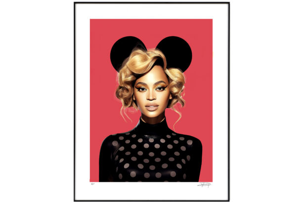 Fine Art Print - Beyonce with Mickey Mouse Ears - Pop Art - Jules Holland Art