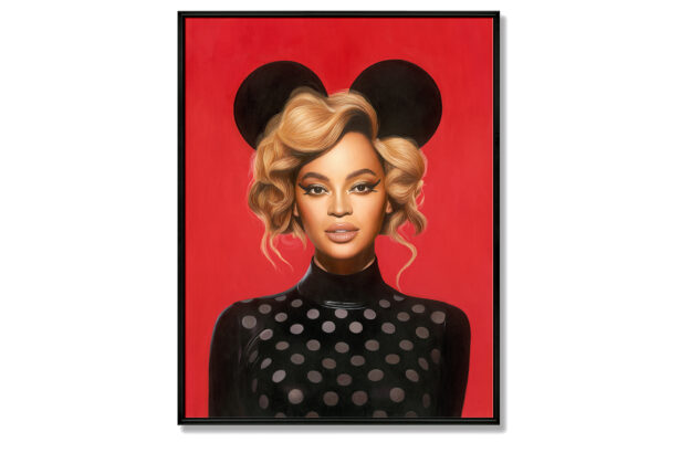 Oil Painting - Beyonce with Mickey Mouse Ears - Pop Art - Jules Holland Art