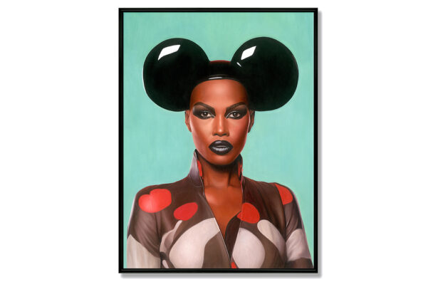 Oil Painting - Grace Jones with Mickey Mouse Ears - Pop Art - Jules Holland Art