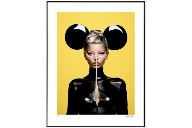 Fine Art Print - Kate Moss with Mickey Mouse Ears - Pop Art - Jules Holland Art