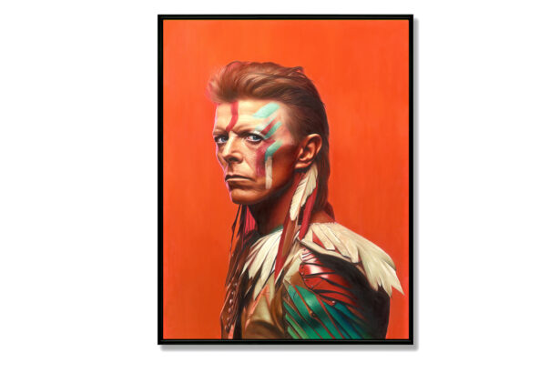 Oil Painting - Native American David Bowie - Pop Art - Jules Holland Art